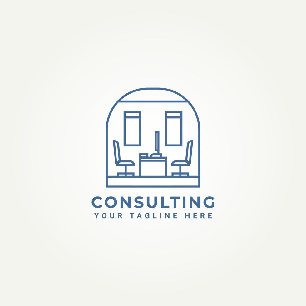 Minimalist business consulting logo template vector illustration design