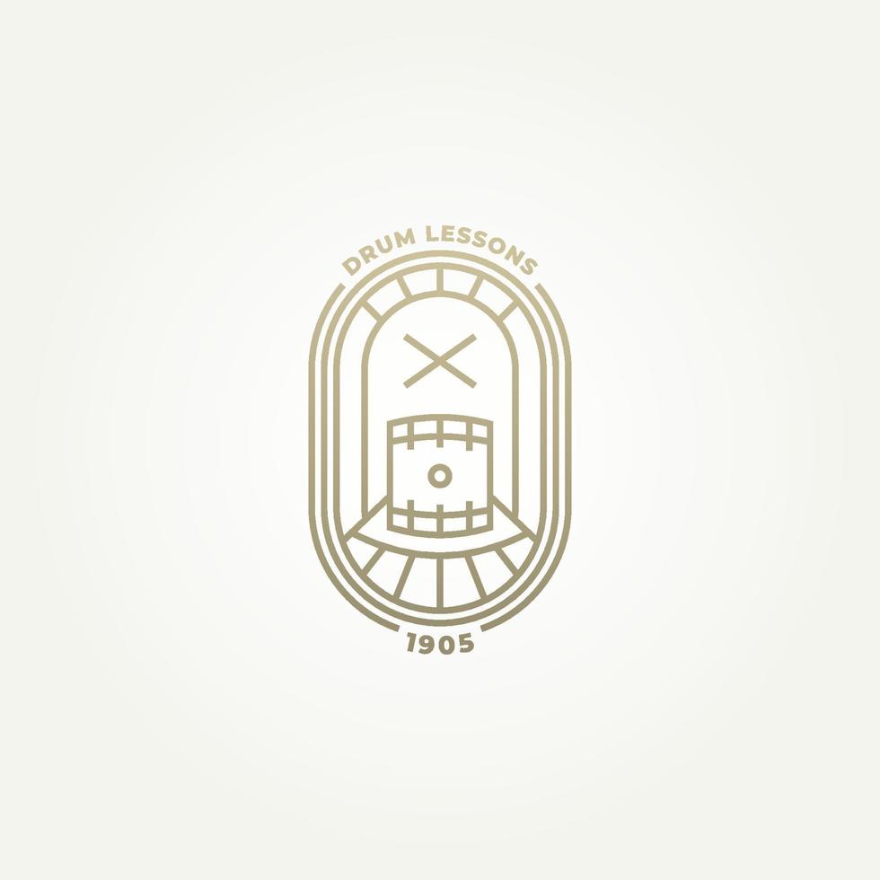 badge line art icon logo template vector illustration design.