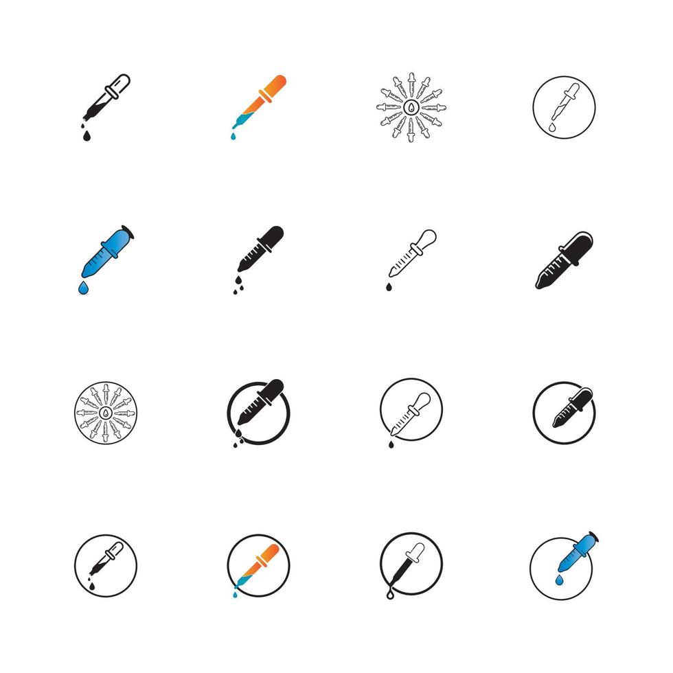 Dropper Icon Vector Design Template. Linear Style.