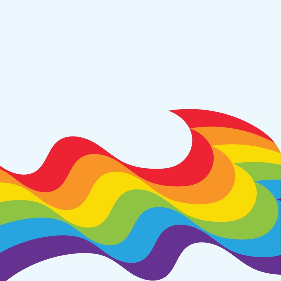 Diseño de ilustración de vector de fondo de arco iris de belleza abstrack