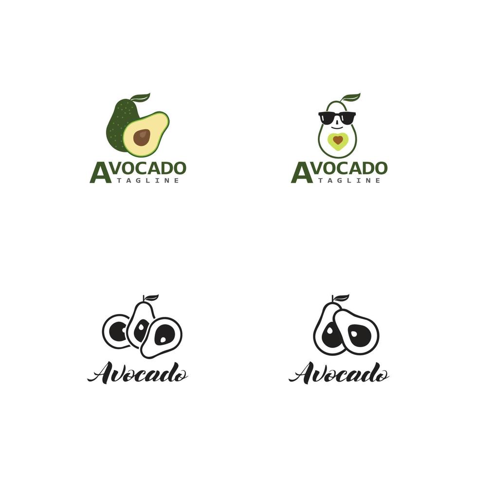 diseño de ilustración de icono de vector de aguacate