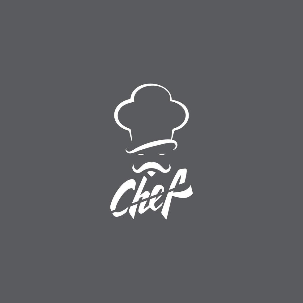 Hat chef logo template vector icon  illustration