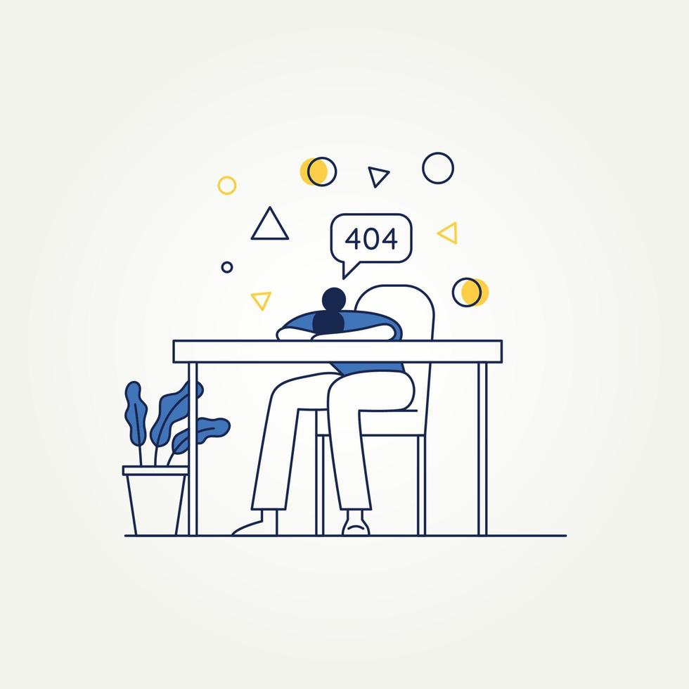 404 error page not found flat design. simple minimalist flat vector illustration design. Concept of error 404, system maintenance, and Web page under construction