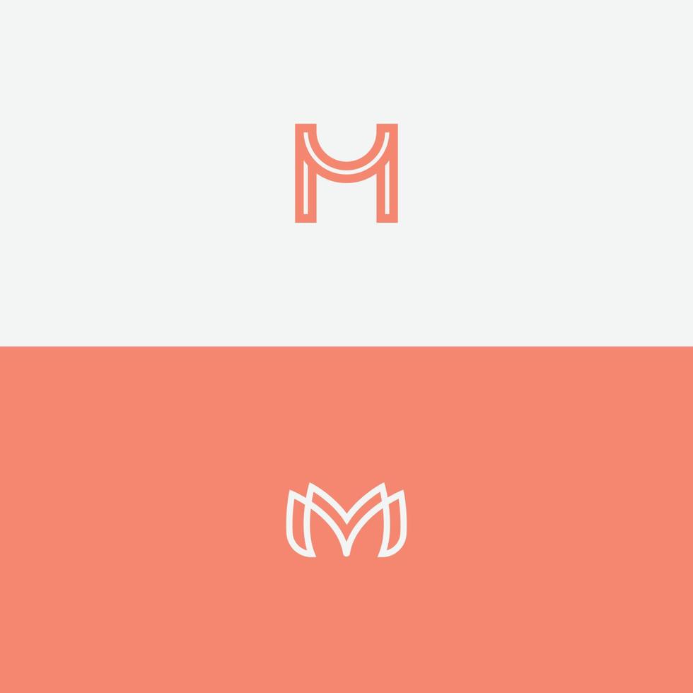 set of luxurious monogram letter m logo template vector illustration design. double m alphabet symbol for corporate business identity