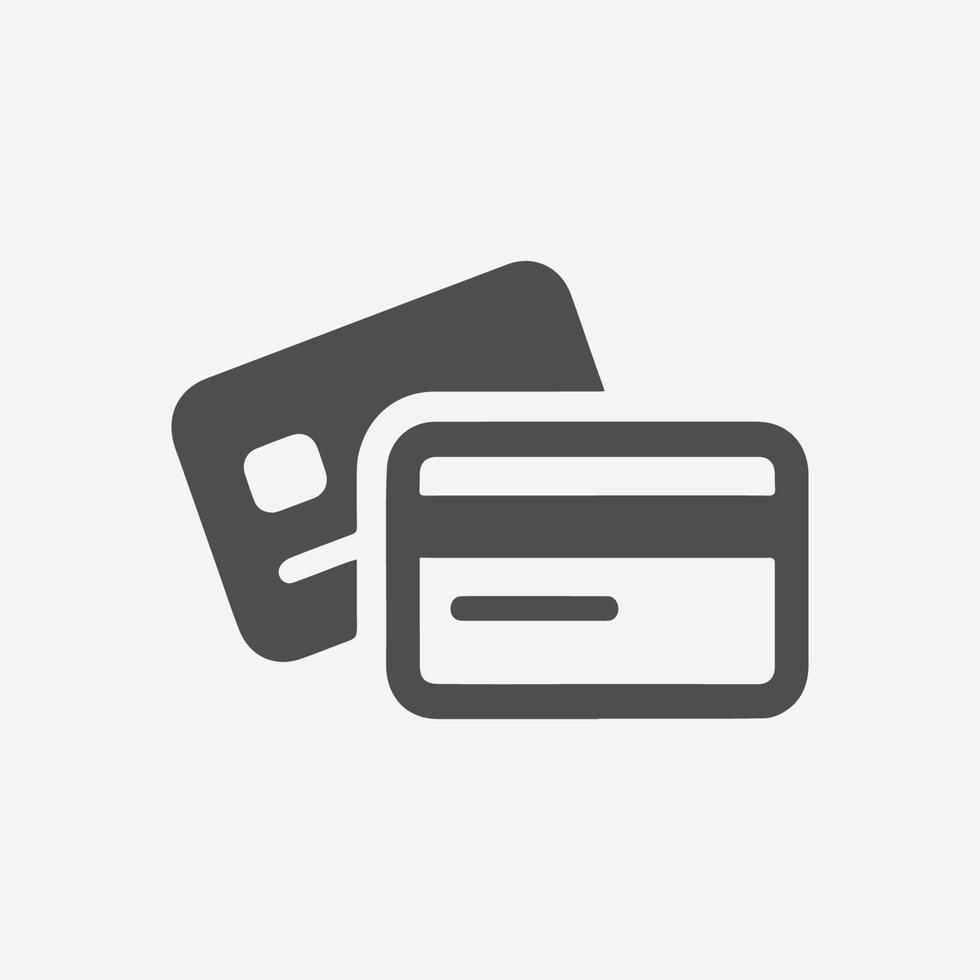 Credit card vector symbol. Filled style sign for mobile concept and web design.