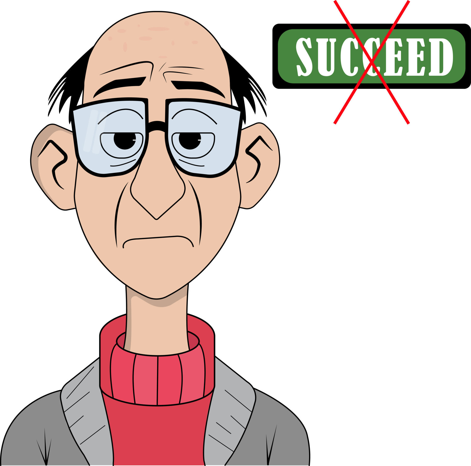 The character of a business person. Success story. Succeed man. Disappointed. Flat portrait of man with glasses. Handsome cartoon character. Vector illustration isolated on white background. 8441911 Vector Art at Vecteezy The character of a business person. Success story. Succeed man. Disappointed. Flat portrait of man with glasses. Handsome cartoon character. Vector illustration isolated on white background. 8441911 Vector Art at Vecteezy