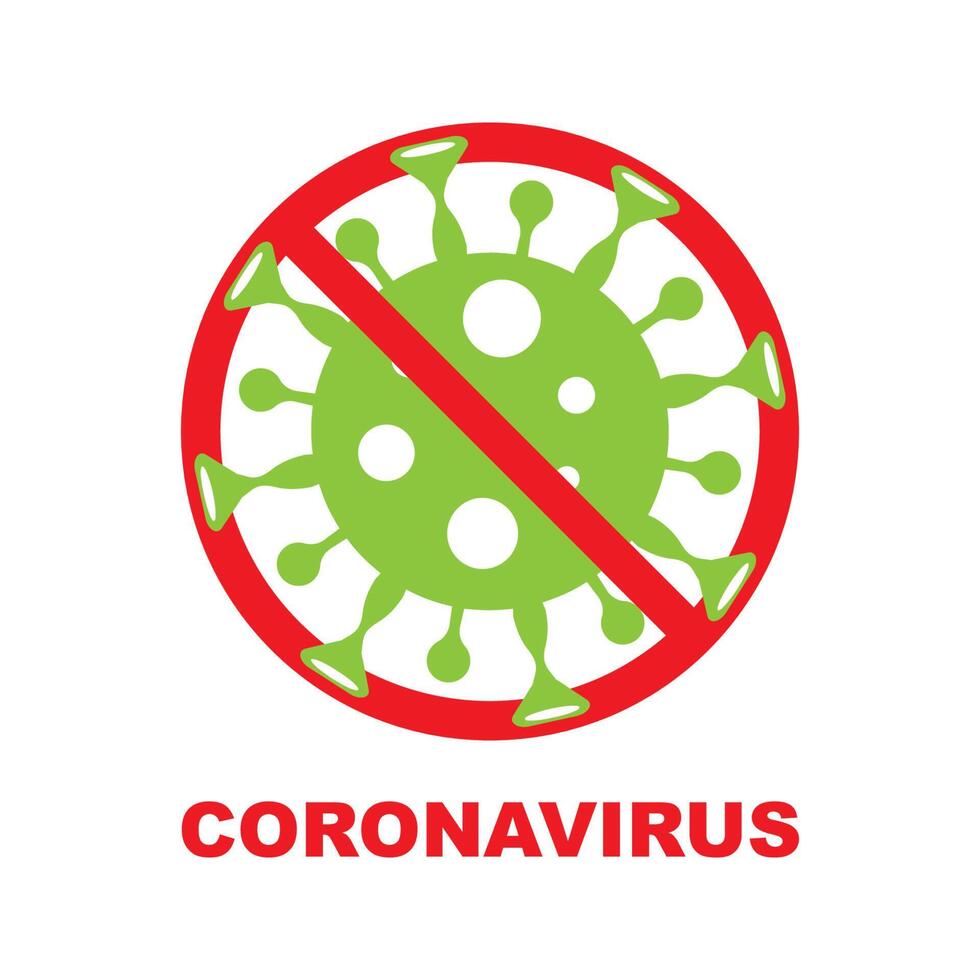 virus de la corona, ilustración de prevención del virus de la corona. propagación global, concepto de icono para detener el virus de la corona vector