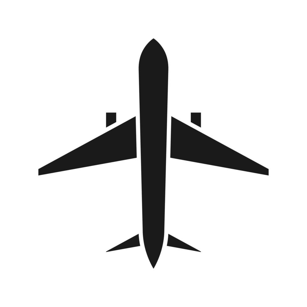 Airplane icon vector template. Symbol of airplane sign color editable on blank background