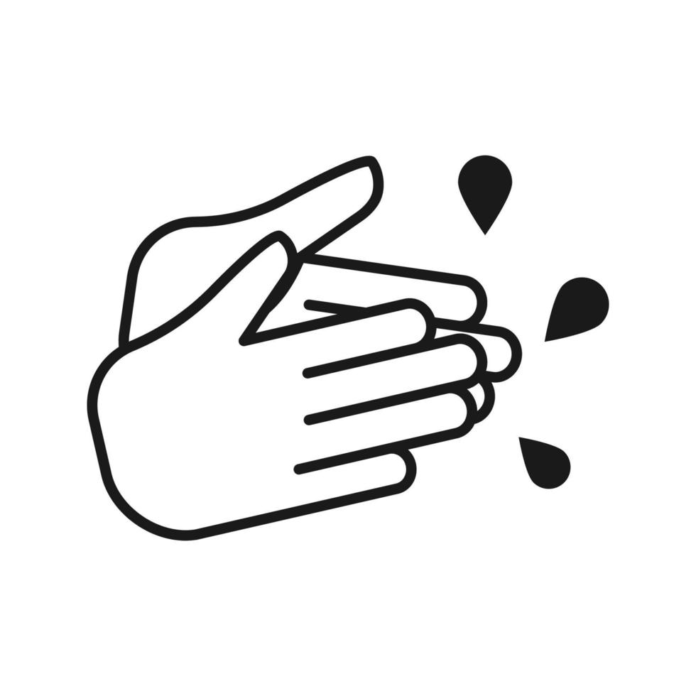 Wash hand icon flat style vector illustration trendy design color editable