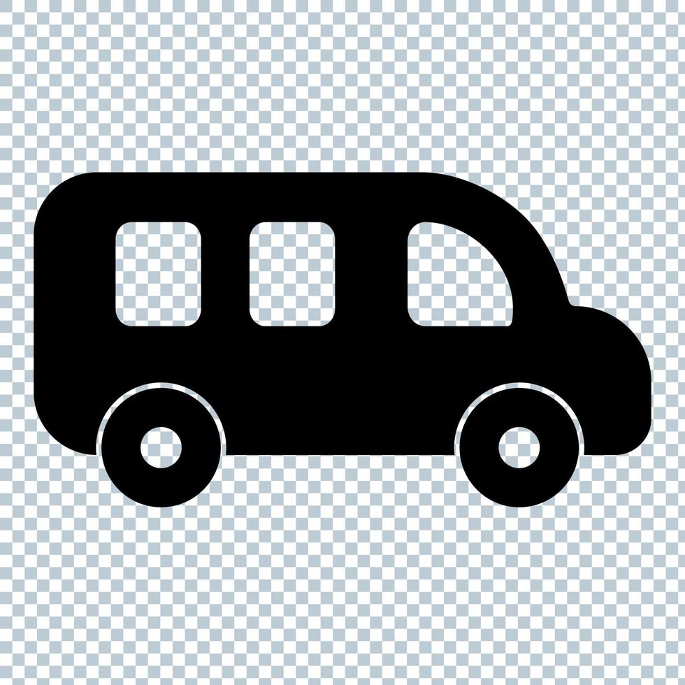Simple Car icon, Vector illustration on transparent background.