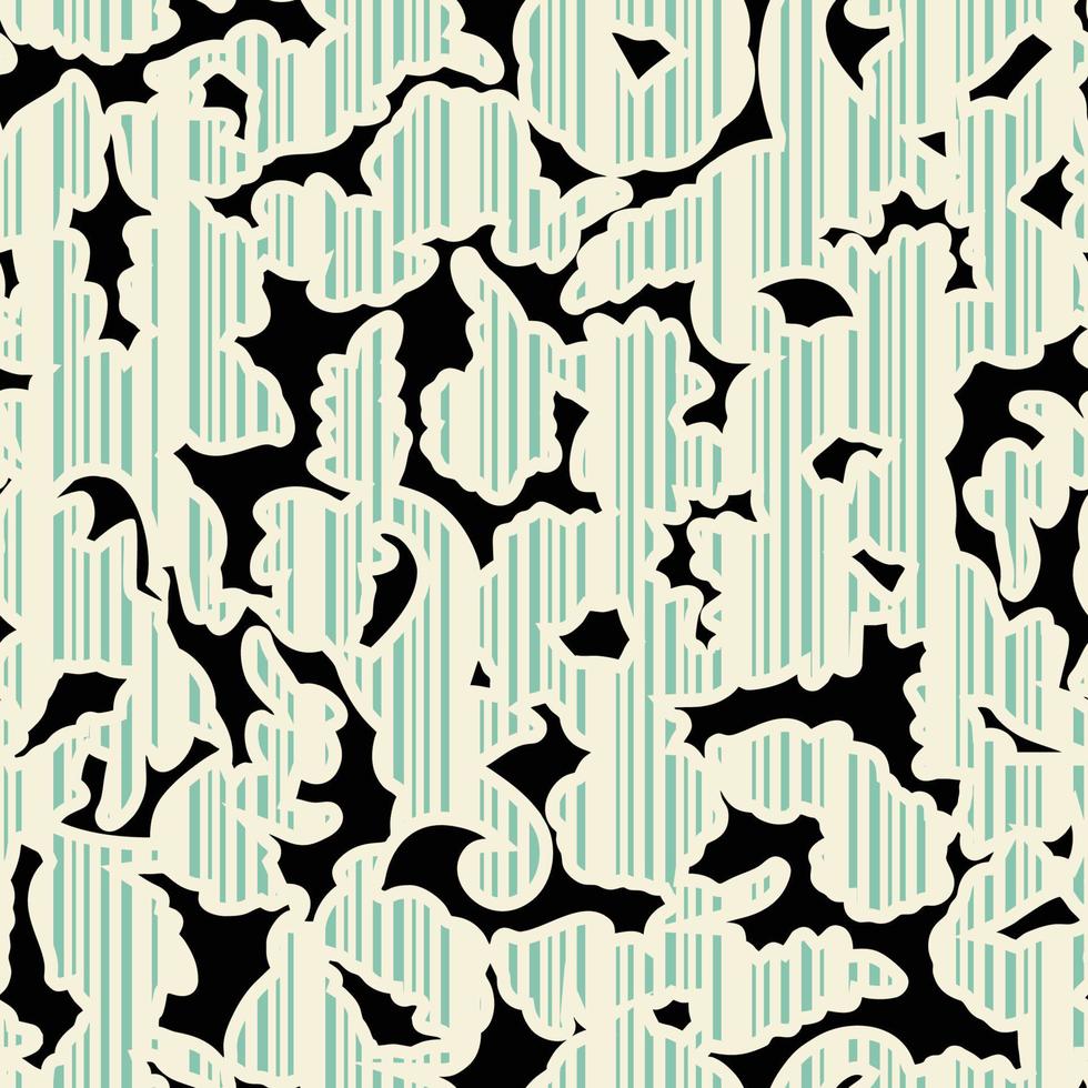 Abstract hand-drawn pattern, waves background. Seamless pattern for wallpaper vector