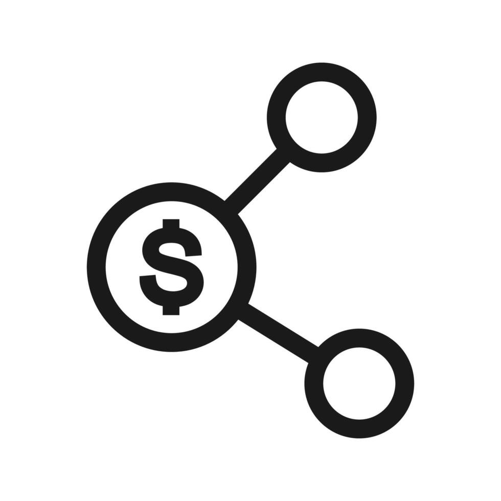 enviar icono de transferencia de dinero estilo plano en diseño de moda. color editable vector