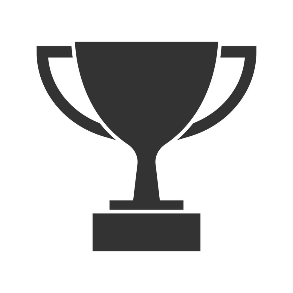 Trophy icon - First prize winner vector illustration. color editable isolated on blank background