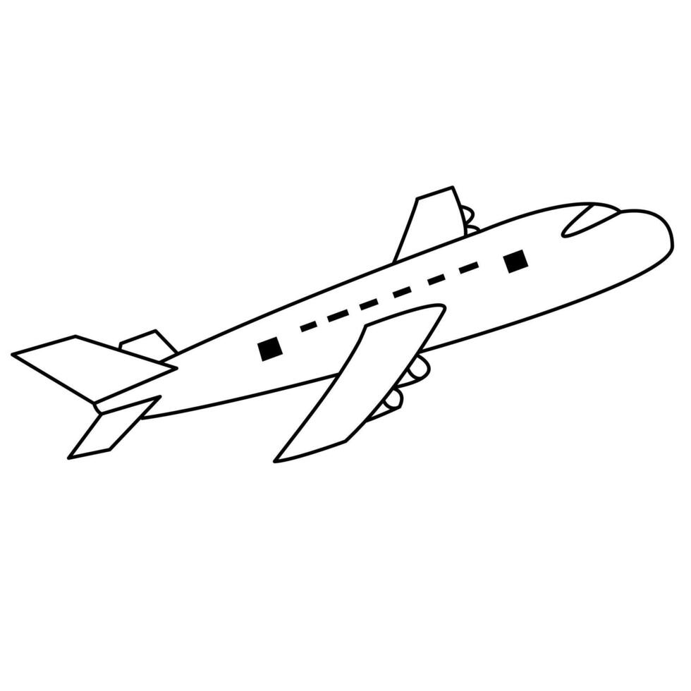 icono de vector de avión con fondo blanco