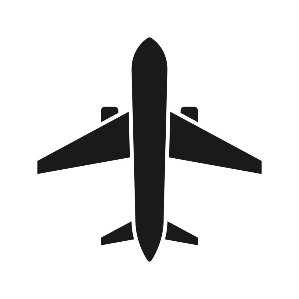 Airplane icon vector template. Symbol of airplane sign color editable on blank background