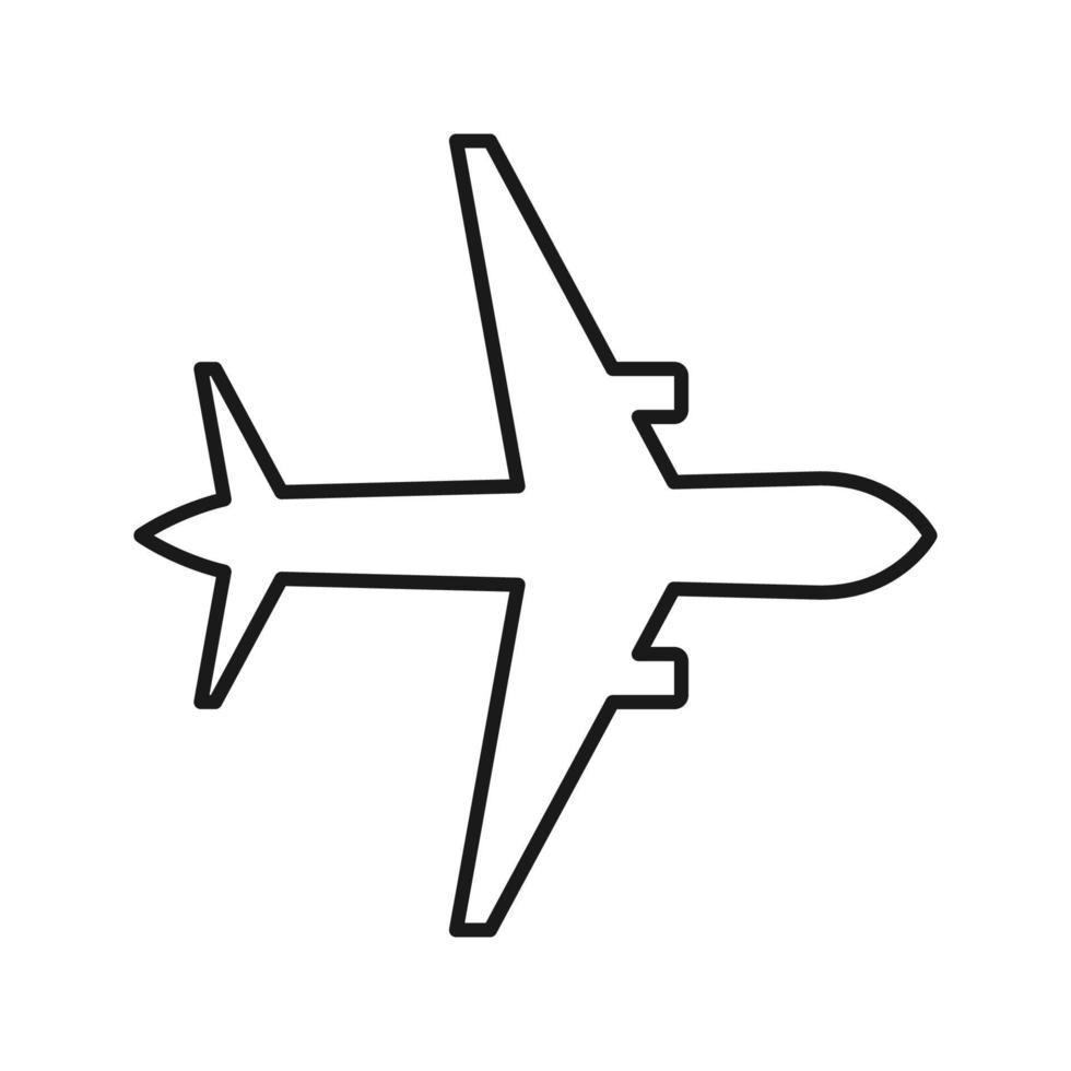 Airplane icon vector template. Symbol of airplane sign color editable on blank background