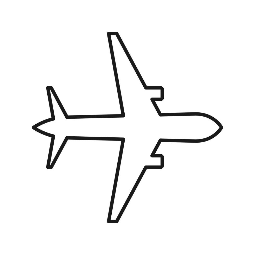 Airplane icon vector template. Symbol of airplane sign color editable on blank background