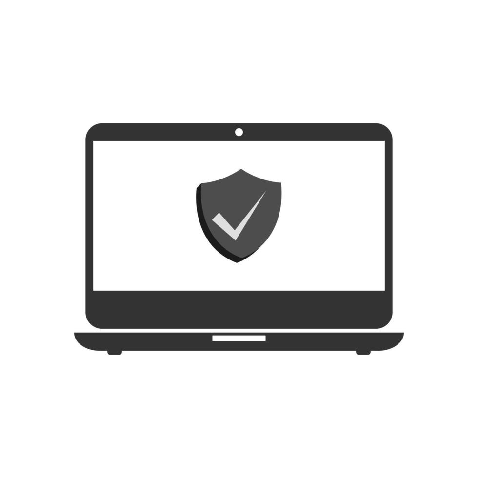 Laptop Icon Vector. Simple flat symbol. pictogram illustration on white background. vector