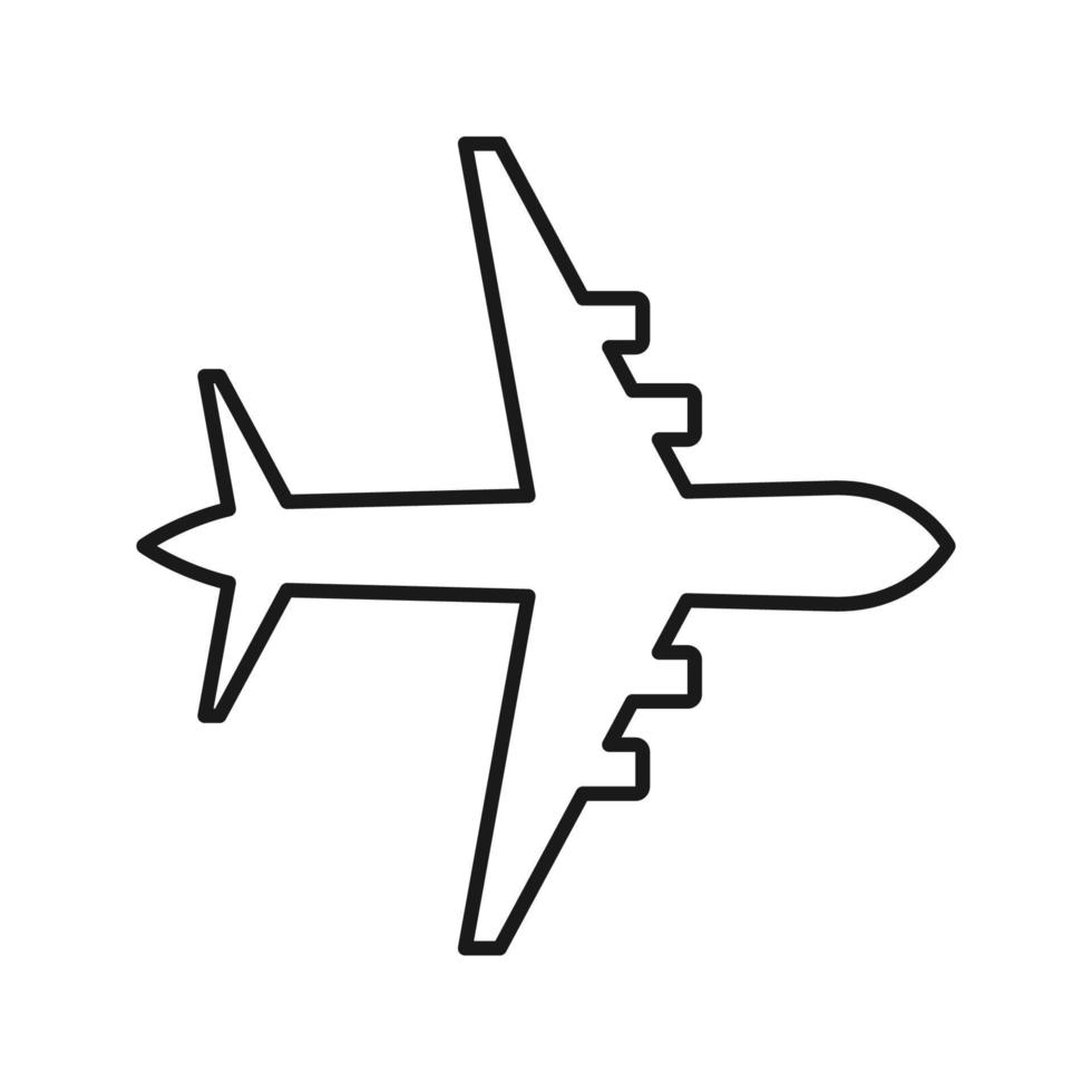Airplane icon vector template. Symbol of airplane sign color editable on blank background