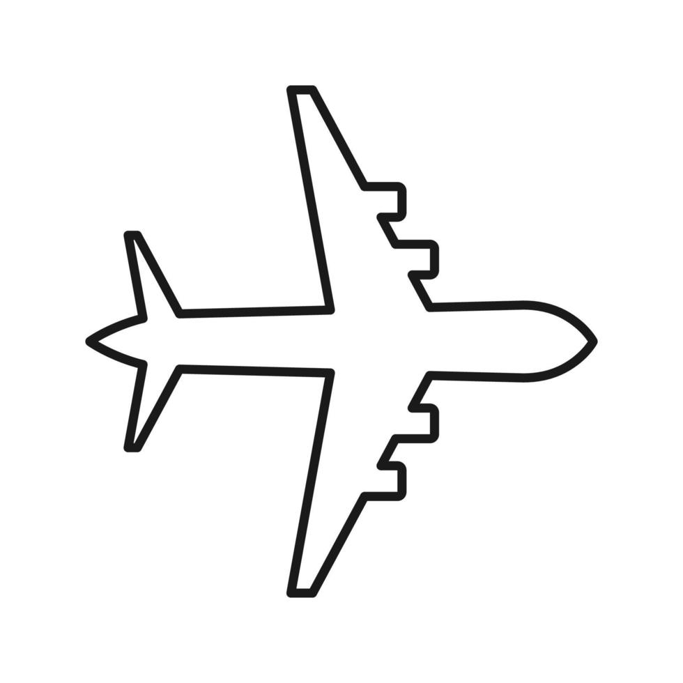 Airplane icon vector template. Symbol of airplane sign color editable on blank background