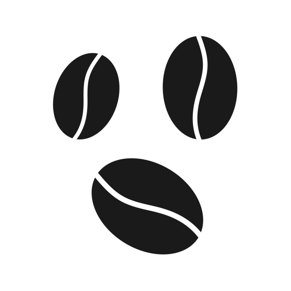 coffee beans icon vector in trendy design style on blank background