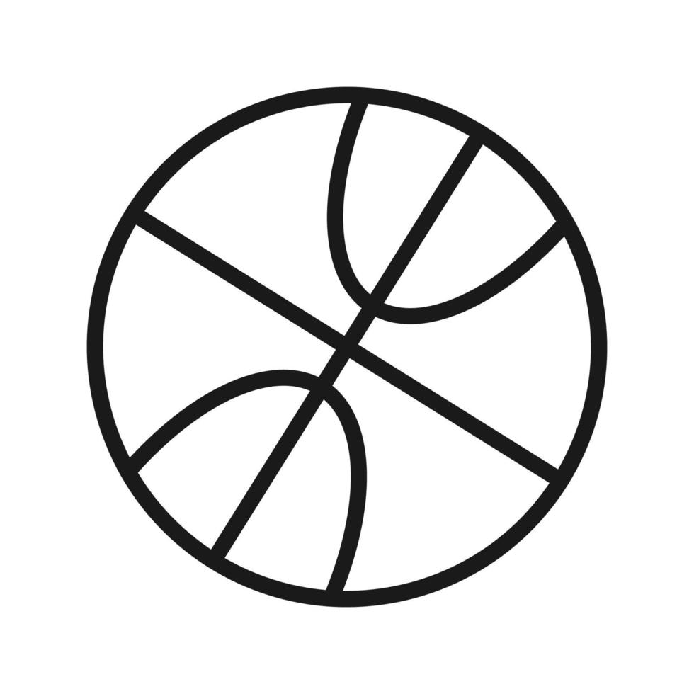 icono de pelota de baloncesto color vectorial editable aislado sobre fondo blanco vector
