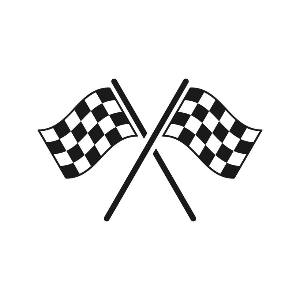 Race flag icon. Start icon vector illustration isolated on blank background
