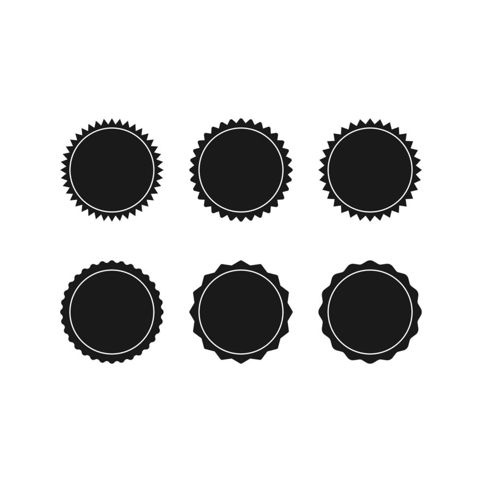 Collections of blank stamps. for your banners, badges. color editable vector