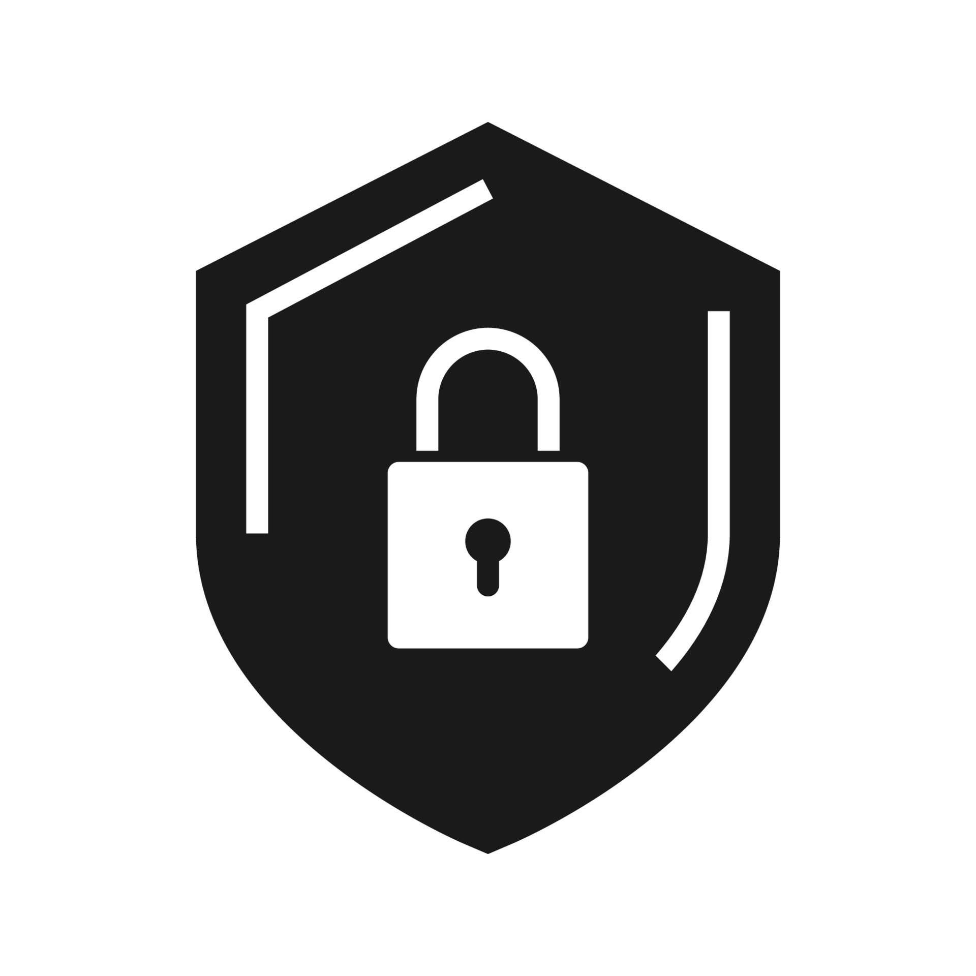 Security icon vector. Shield security symbol in trendy design 8442167