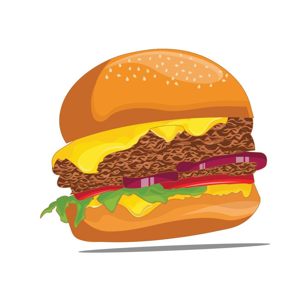 Ilustración de vector de hamburguesa