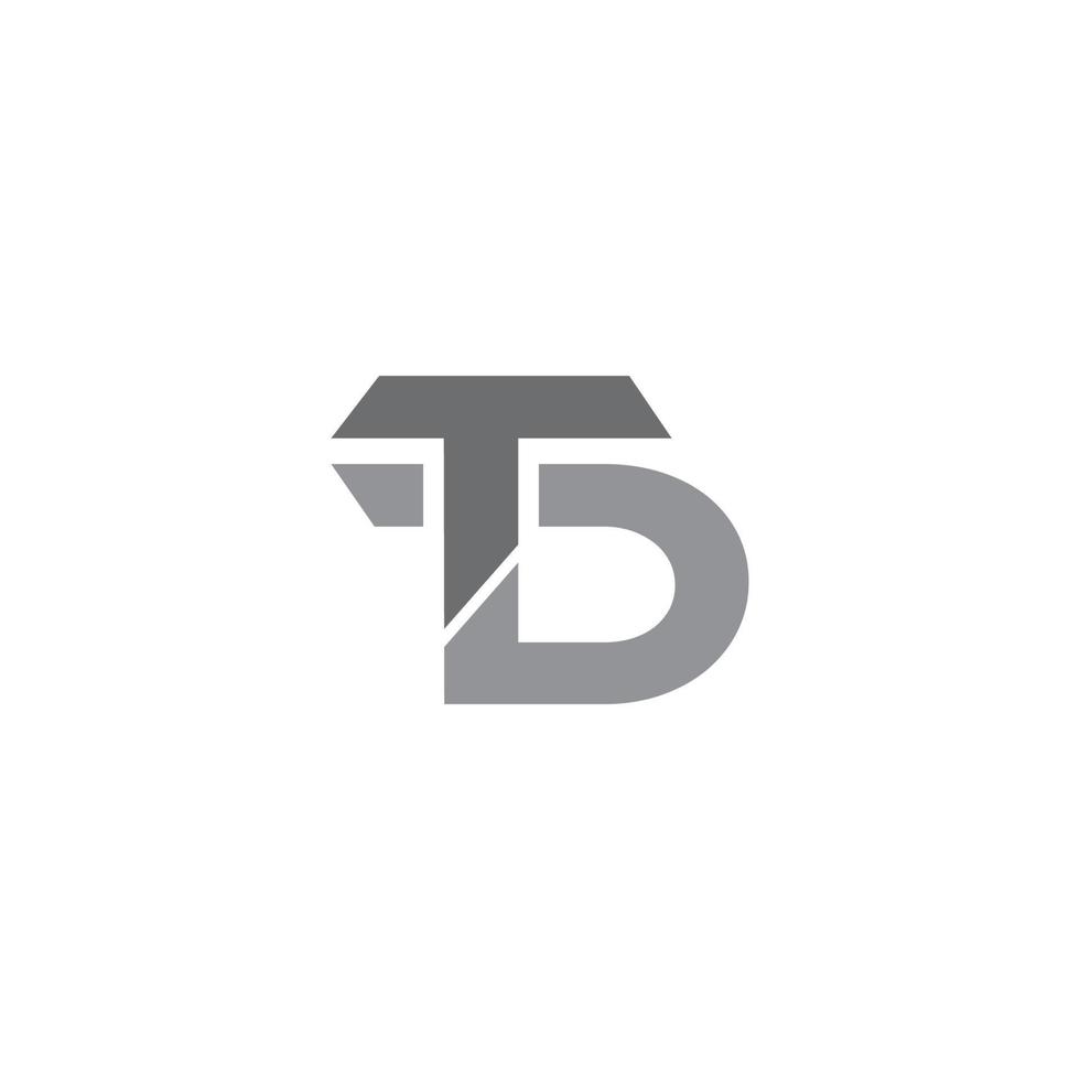 plantilla de logotipo de iniciales td vector