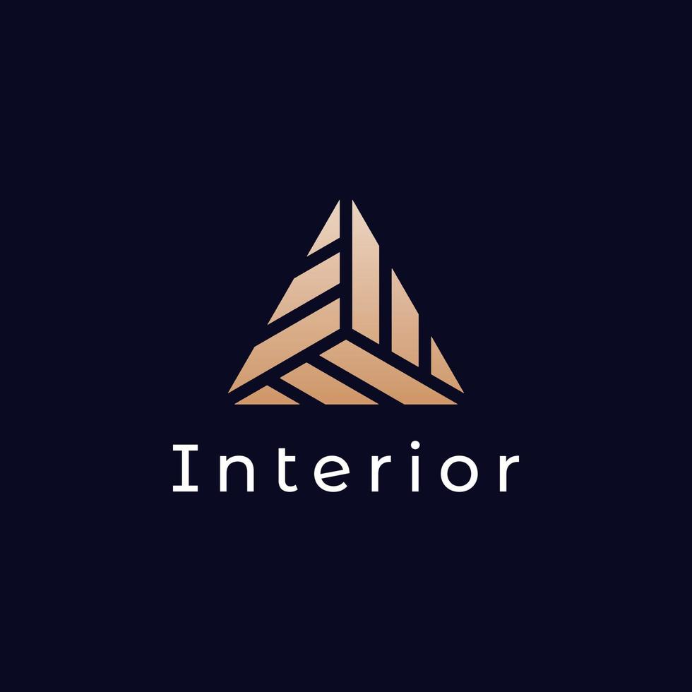 logotipo de interiores y muebles. diseño de plantilla ilustración de icono de vector. vector