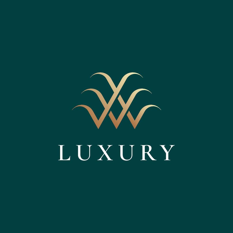 Elegant line curve vector logotype. Premium letter M logo design. Luxury linear creative monogram.