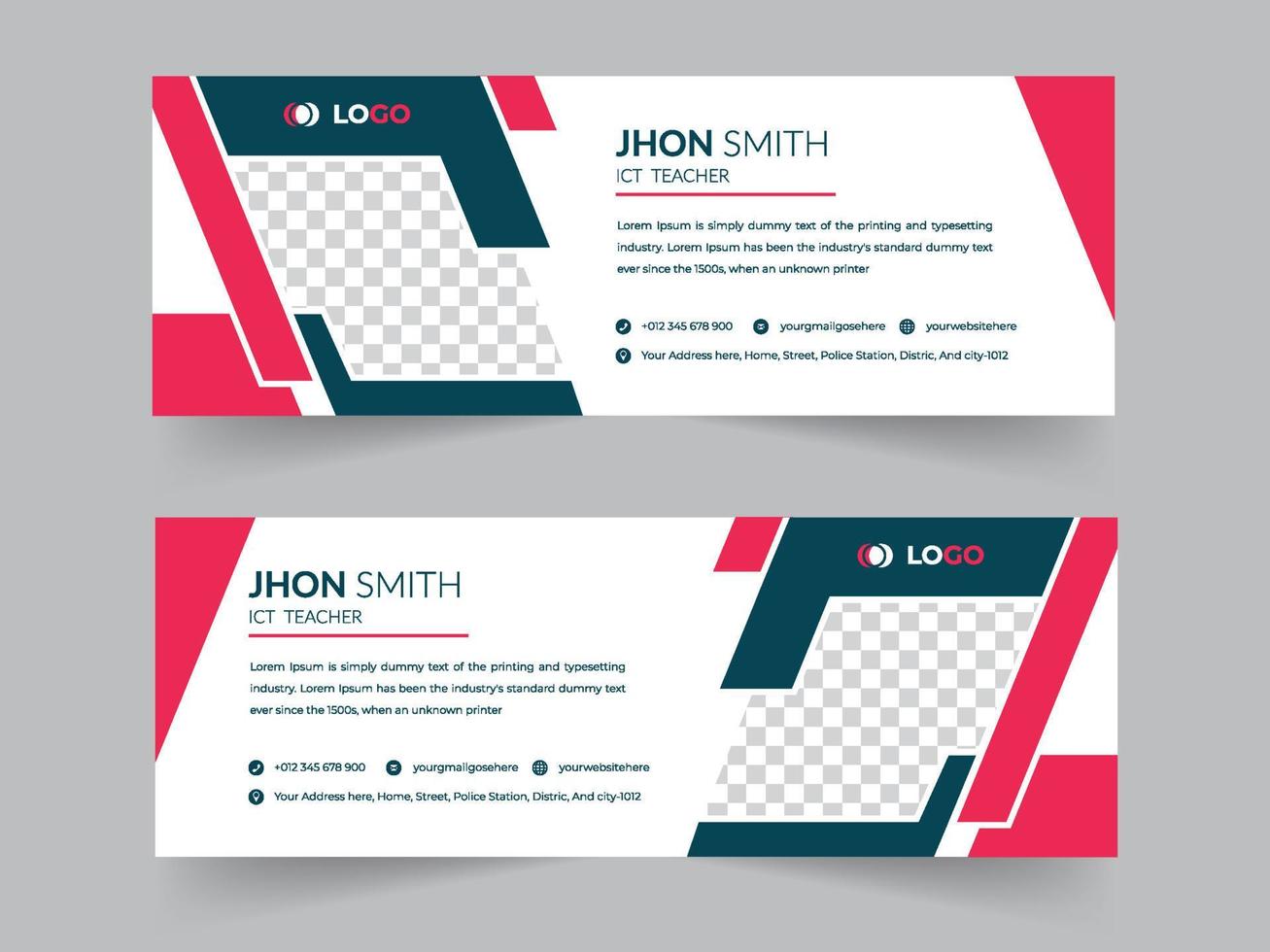 Social Media Post Banner Design. Social Media Marketing.  Web Banner Design. Corporate Email Marketing. Email Signature Design.   Self Branding banner Design. Poster, Email Signature Web Template. vector