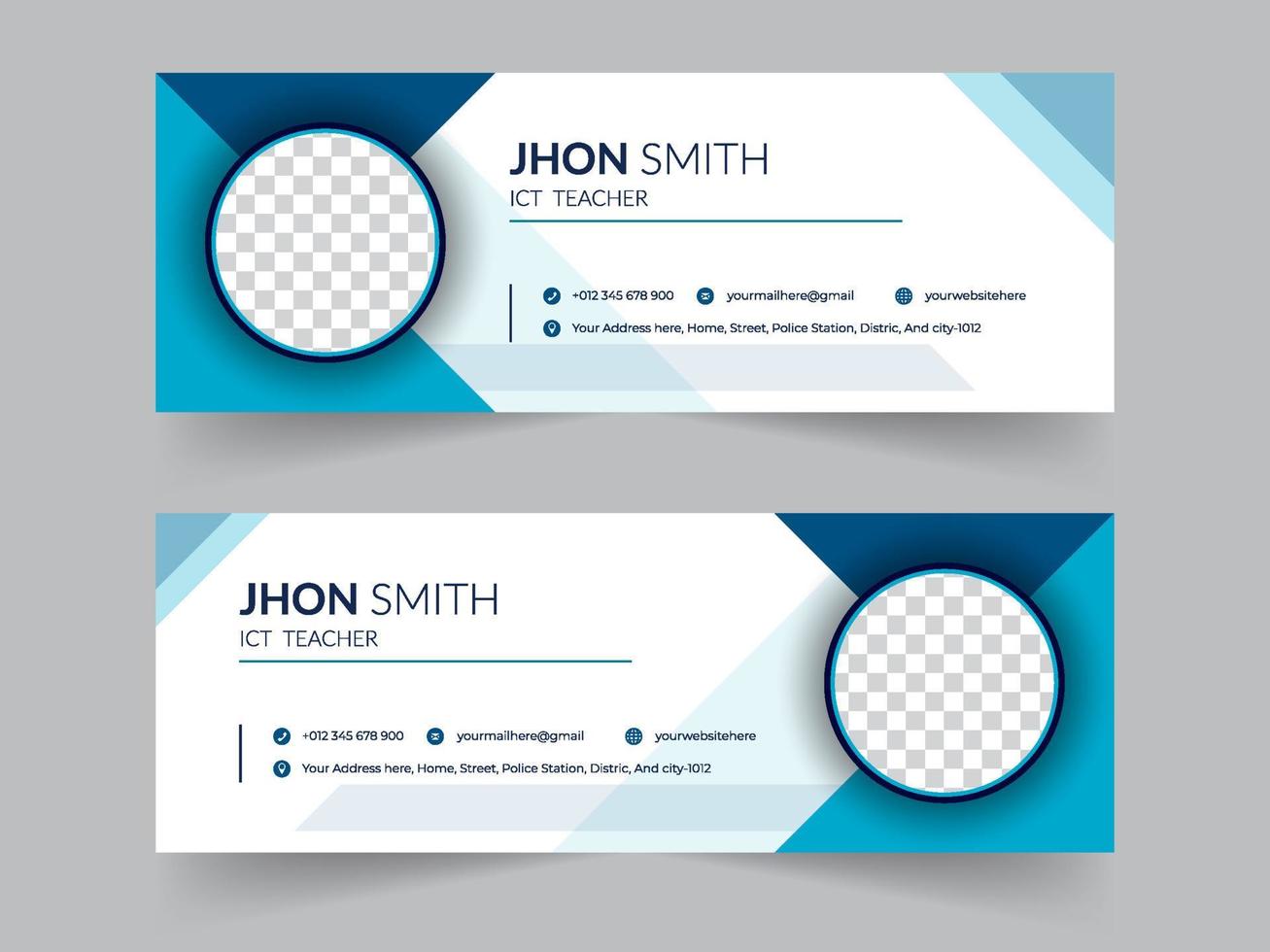 Corporate Email Signature Template Design, Creative Email Signature, Email Template, Signature Template Design, Signature Design, Email Sign, Web Media Banner, Social Media Template, Banner, Poster. vector