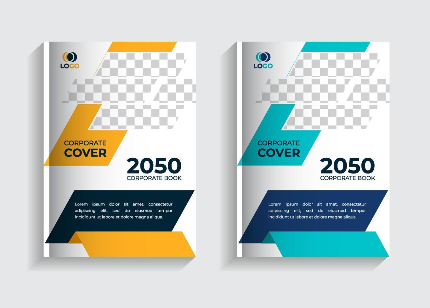 Corporate business book cover design template. social media post design template. web media marketing. social banner post. annual report. creative flyer, poster,  bi fold brochure. booklet, outlet. vector