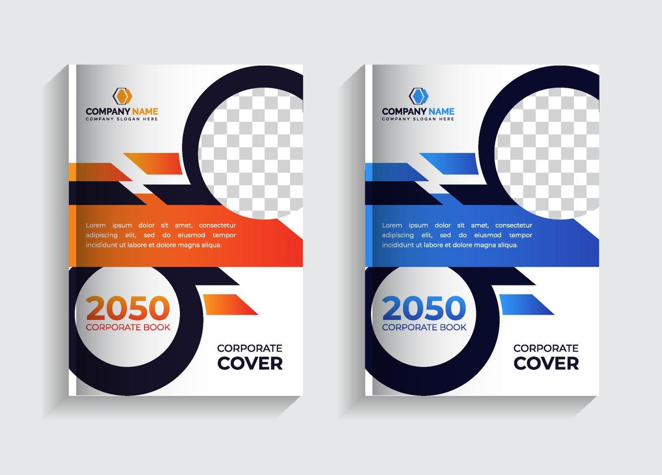 Corporate Business Book Cover. Social media marketing. Flyer and advertising.  Bi-fold Brochure. Banner, Leaflet,  Social media post and banner design,  Professional corporate book cover design. vector