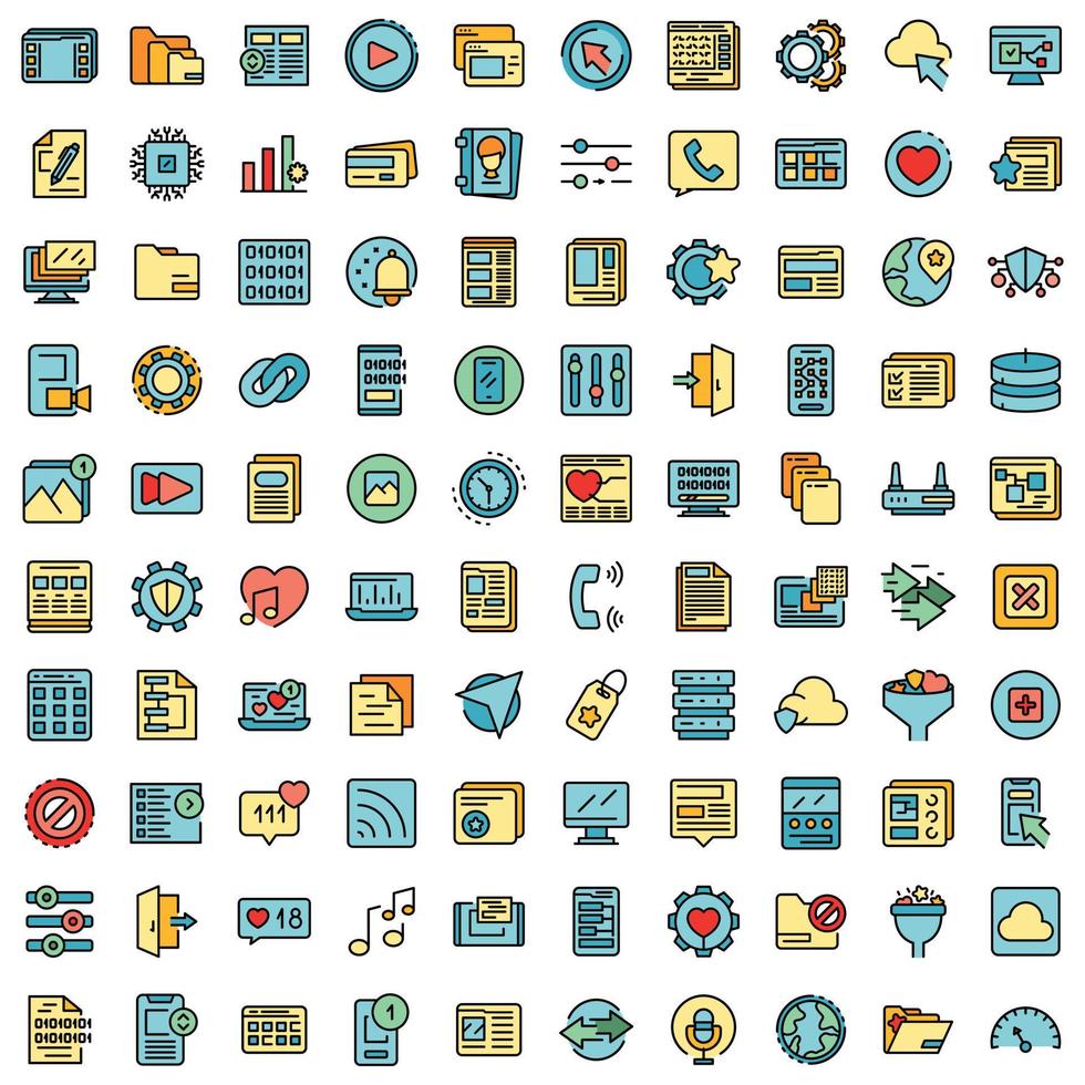 iconos de interfaz establecer vector plano