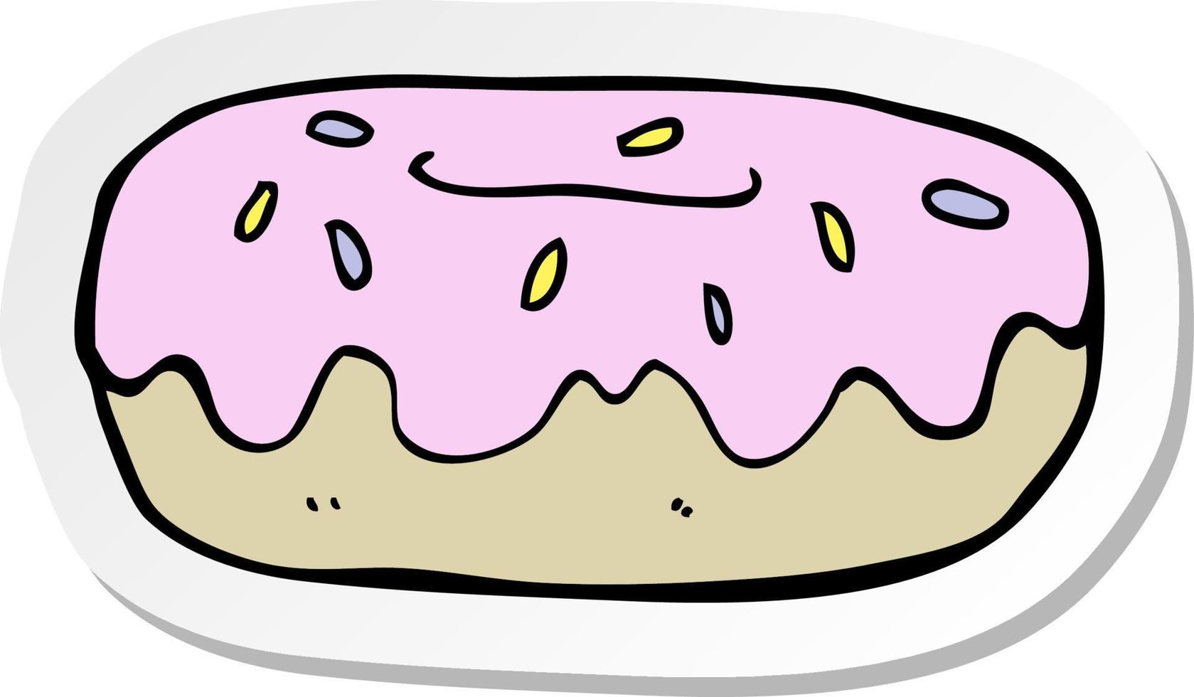 sticker of a cartoon donuts vector