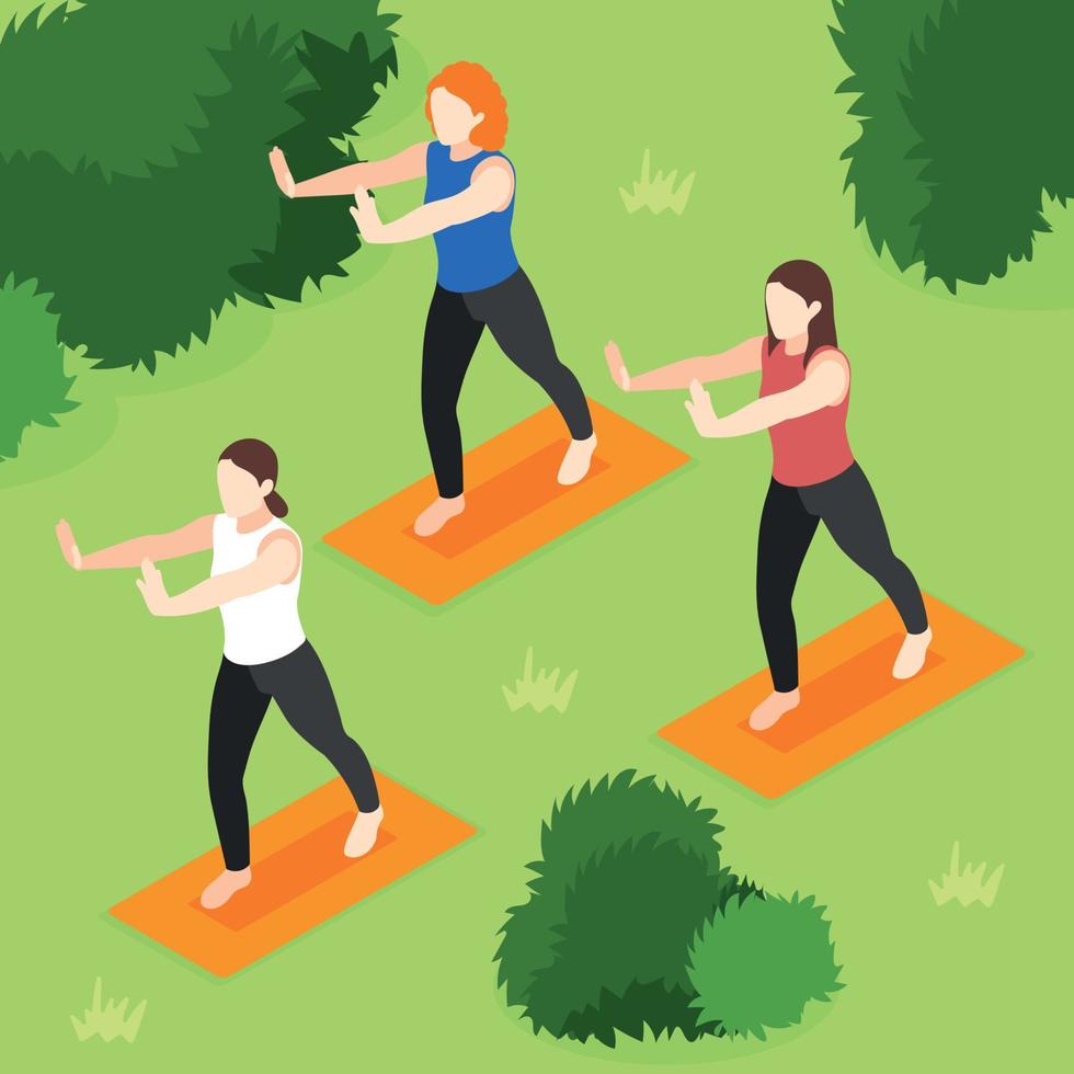 Tai Chi and Qigong Day Background vector