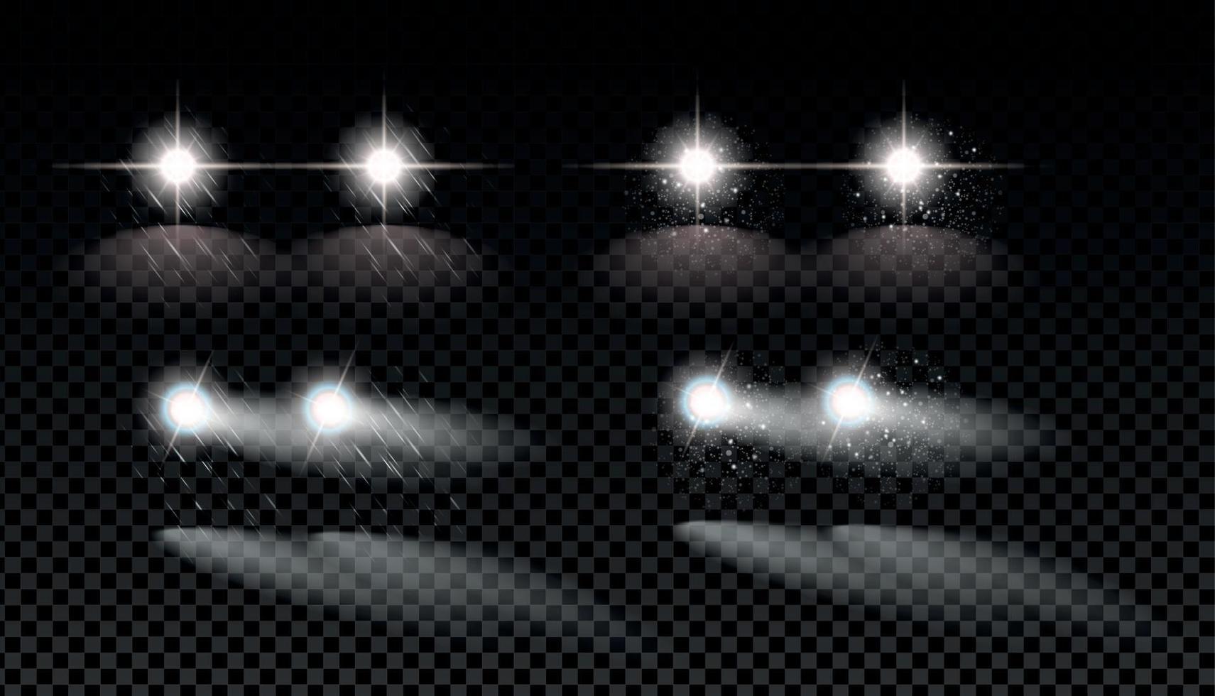 Car Lights Set vector