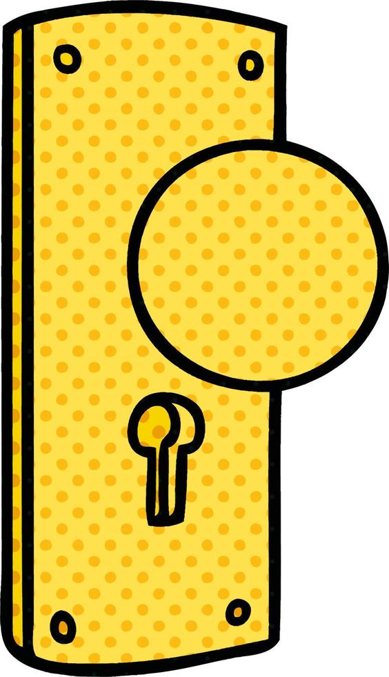 cartoon doodle of a door handle vector