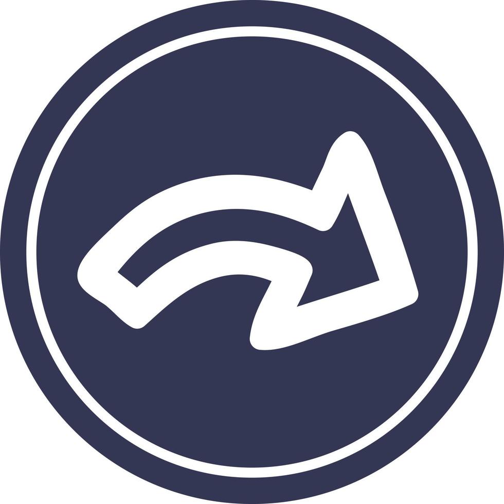 direction arrow circular icon vector