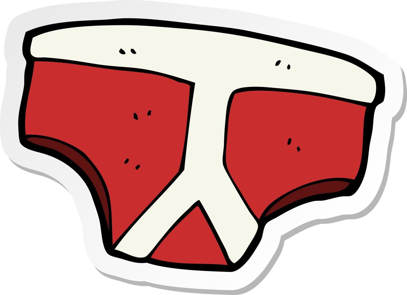 sticker of a cartoon underpants vector