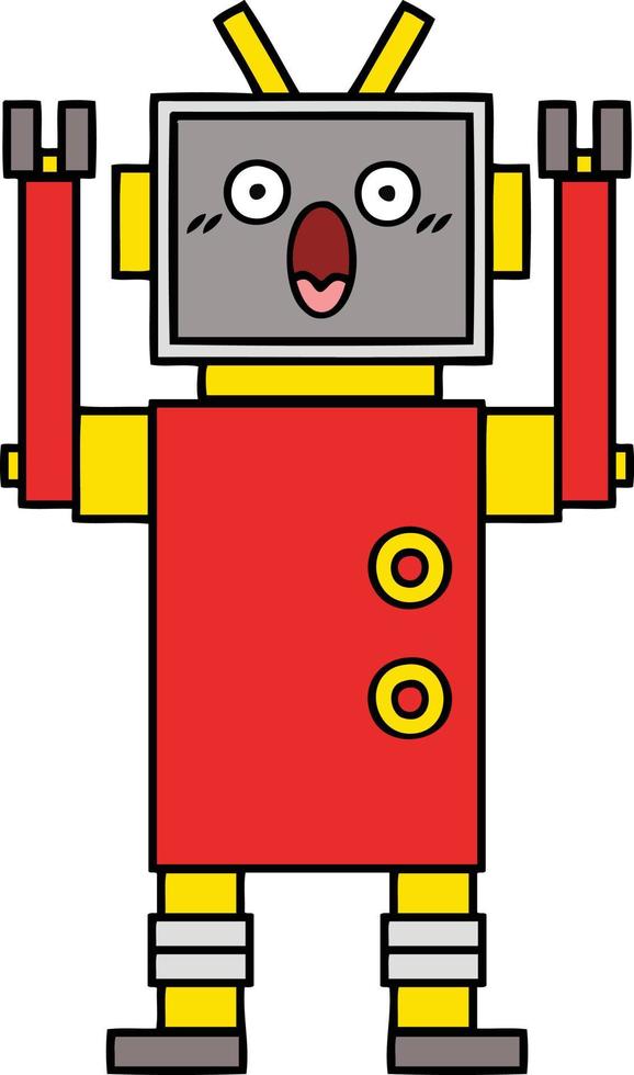 cute cartoon robot vector