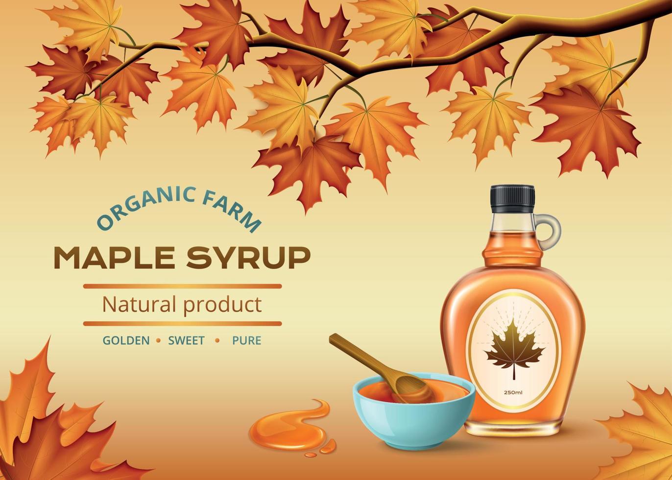 Maple Syrup Composition vector