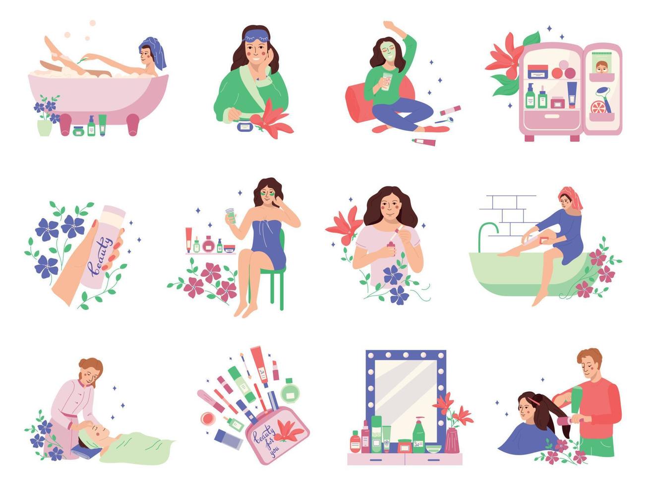 Beauty Care Icon Set vector