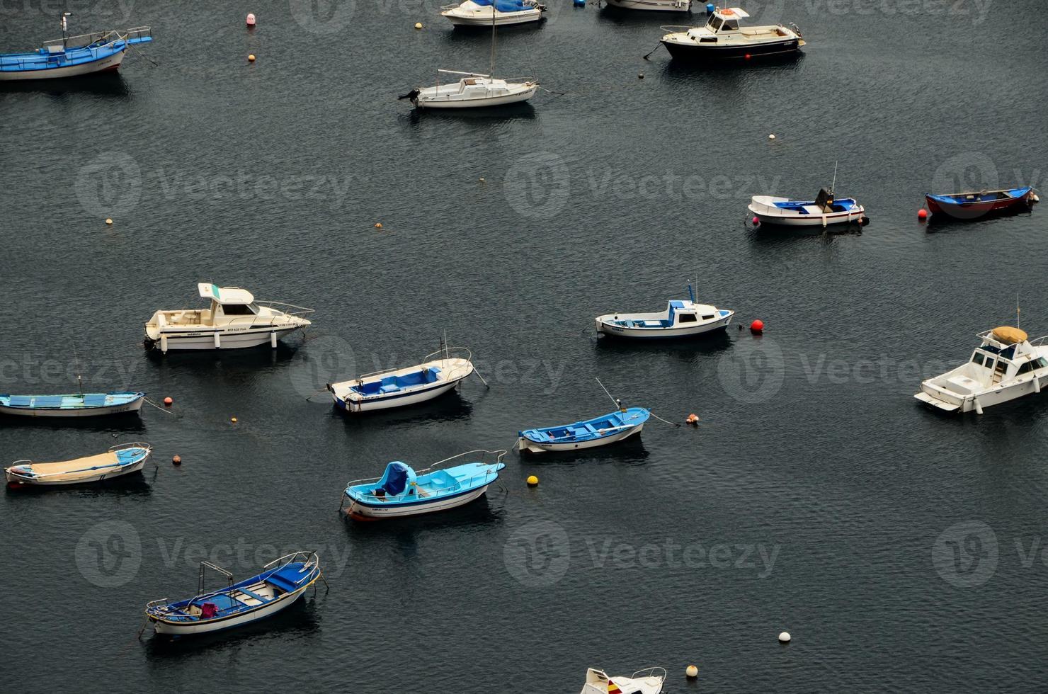 vista aerea de barcos foto