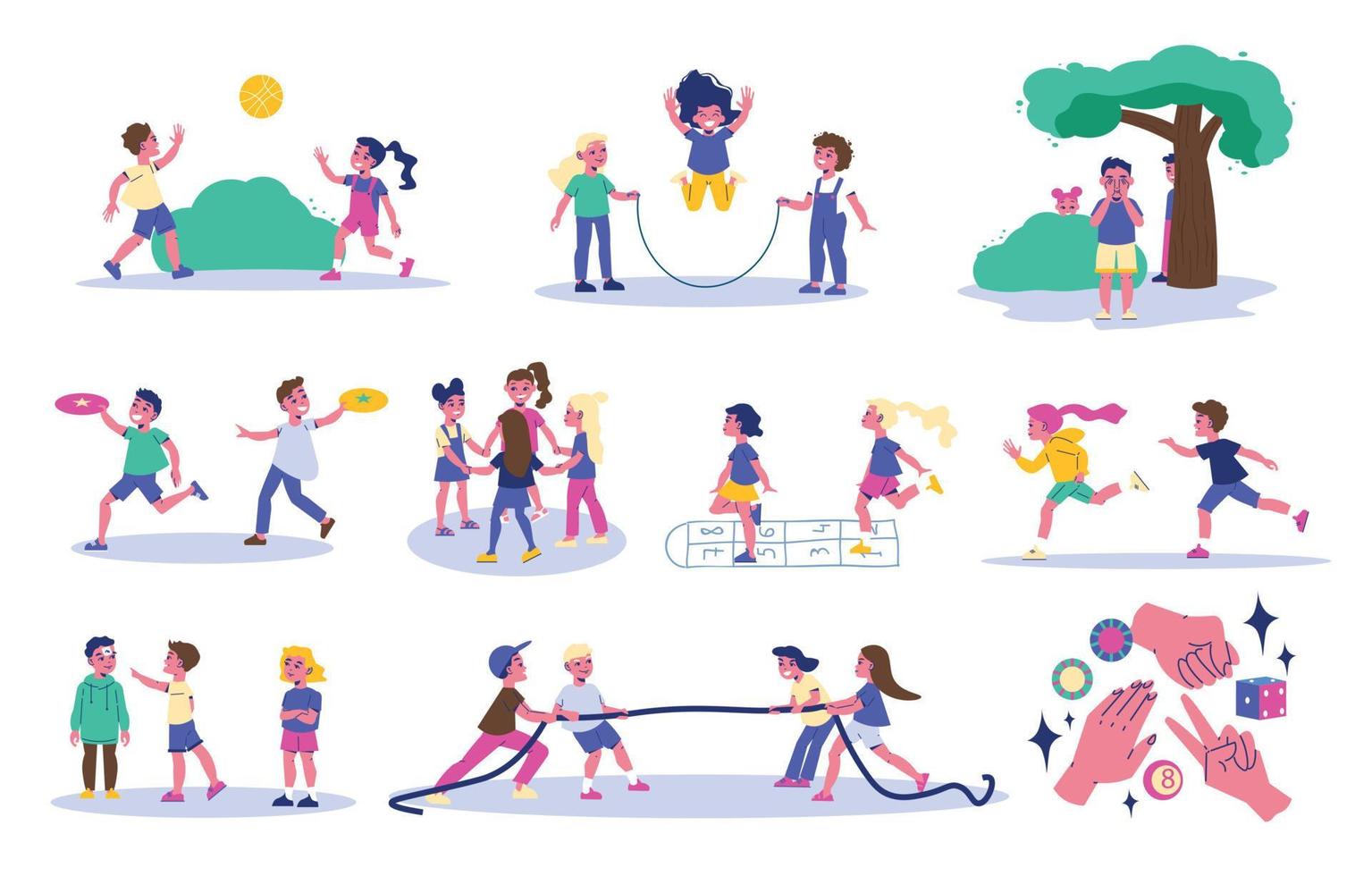 Children Active Games Set vector