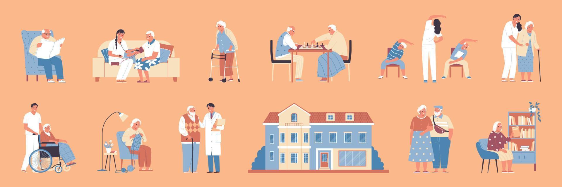 Nursing Home Set vector